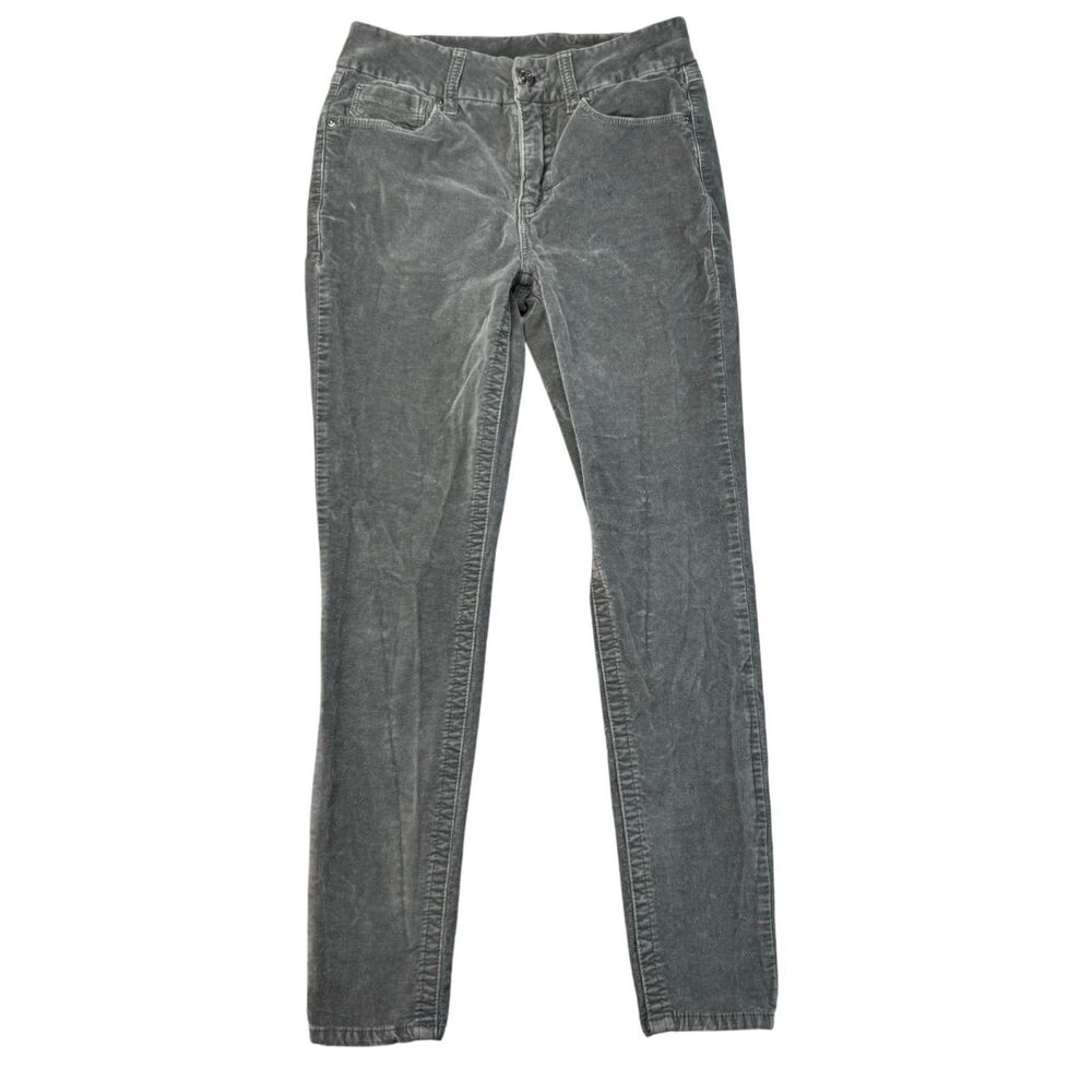 Seven7 Pants Women's 6 Gray Velvet Jeans Cotton Pockets Casual Preppy Y2K Chic